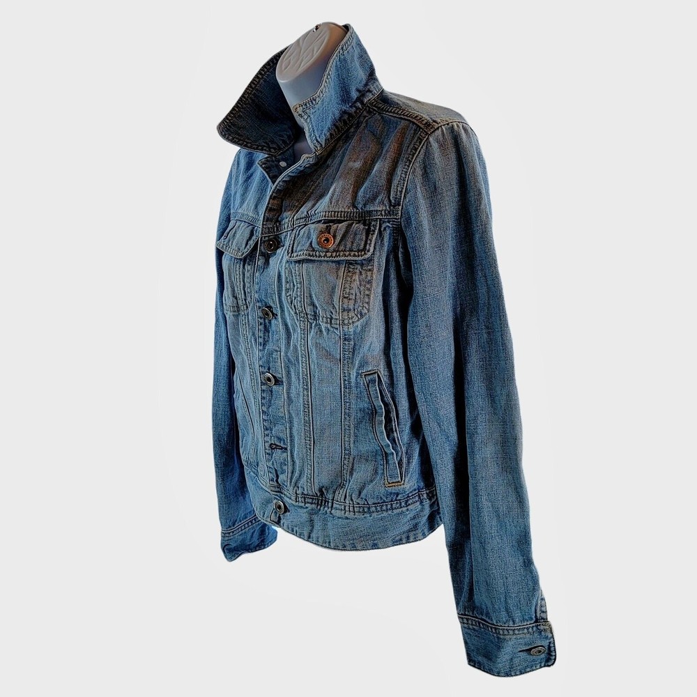 Vintage Tommy Hilfiger Jean Jacket Button Blue Denim Jacket Size Women’s Small - Picture 8 of 12